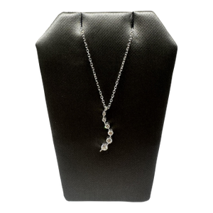 Diamond Journey Necklace in 10kt White Gold – 0.25ctw, 18in, New