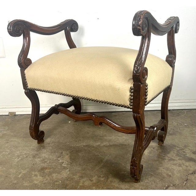 19th Century 19th C. Italian Baroque Style Bench For Sale - Image 5 of 16