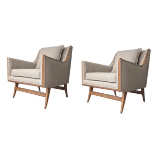 Pair of Mid Century Lounge Chairs by Paul McCobb - Restored For Sale