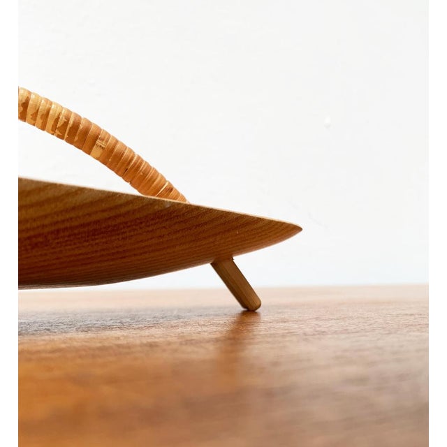 Mid-Century Wooden Bowl with Handle, 1960s For Sale - Image 18 of 18