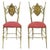 Mid-20th Century Neo-Classical Brass Chairs, Set of 2 For Sale - Image 9 of 9