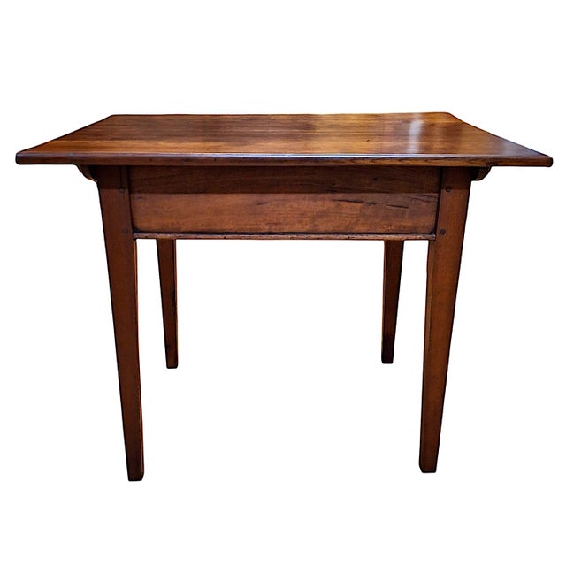 American 19th-Century American Cherry Folk Art Table For Sale - Image 3 of 8