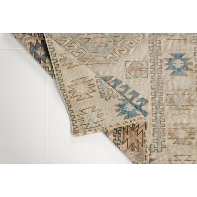 Tan Mid 20th Century Greometric Anatolian Kurdish Carpet For Sale - Image 8 of 10