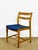 Brown Vintage Dining Chairs in Oak and Blue Fabric, 1960s, Set of 6 For Sale - Image 8 of 16