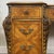 Vintage French Provincial desk or vanity with diamond-matched veneer and Louis XV-l–style carving. This piece features a...
