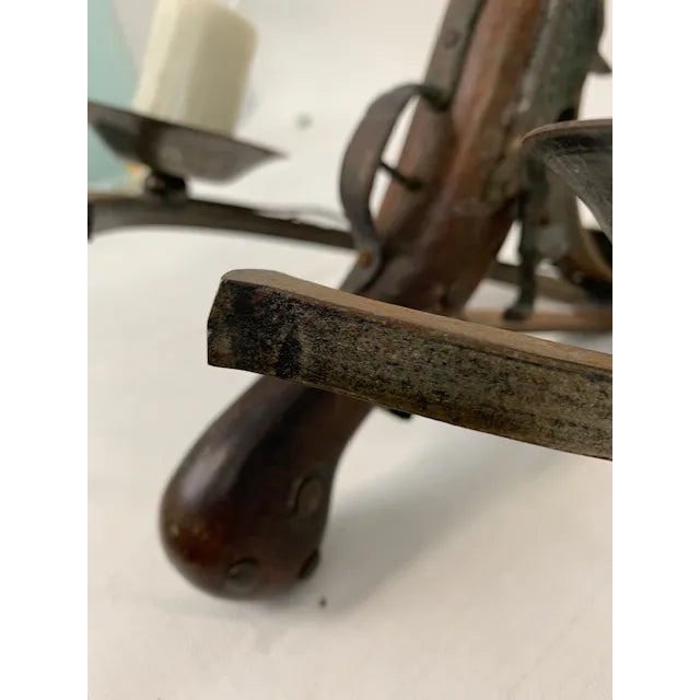 Horse Shoe / Pistol Pendant Lights - a Pair For Sale In West Palm - Image 6 of 13