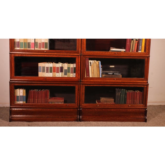 Oak Bookcases from Globe Wernicke, 1900s, Set of 2 For Sale - Image 3 of 11