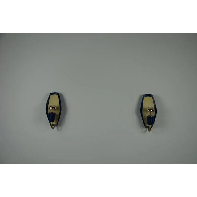 Mid-Century Brass Wall Lamps, Italy, 1960s, Set of 2 For Sale - Image 3 of 17