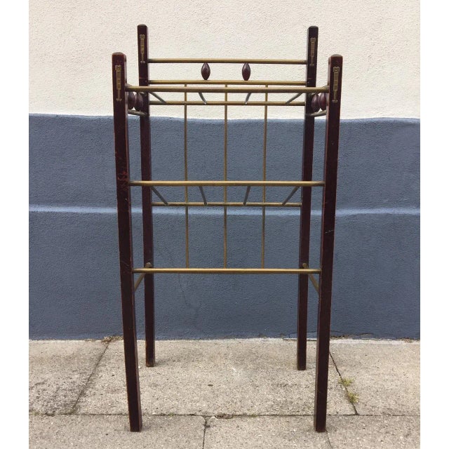 Brown Austrian Art Deco Magazine Rack, 1920s For Sale - Image 8 of 8