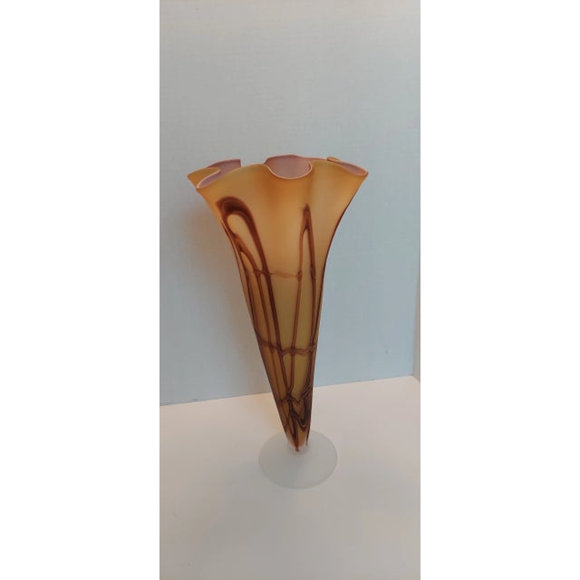 Contemporary Azerbaijan Vase, Essie Zareh Tall Blown Glass For Sale In Miami - Image 6 of 10
