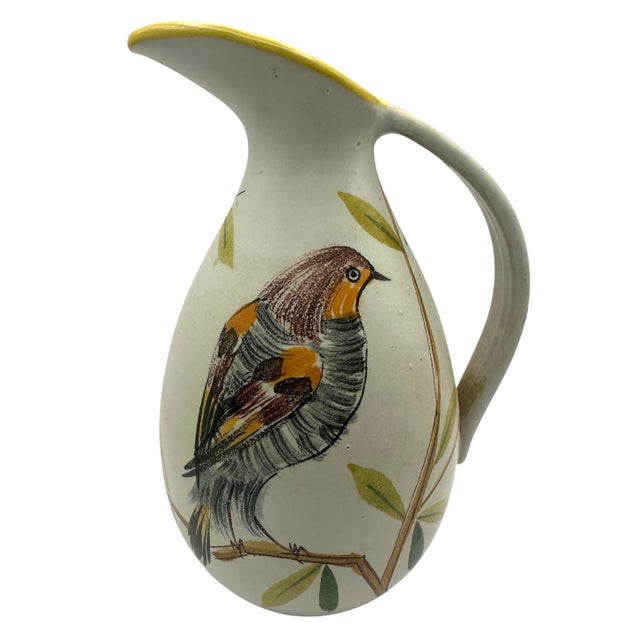 Italian Vintage Italian Ceramic Pitcher Vase For Sale - Image 3 of 10