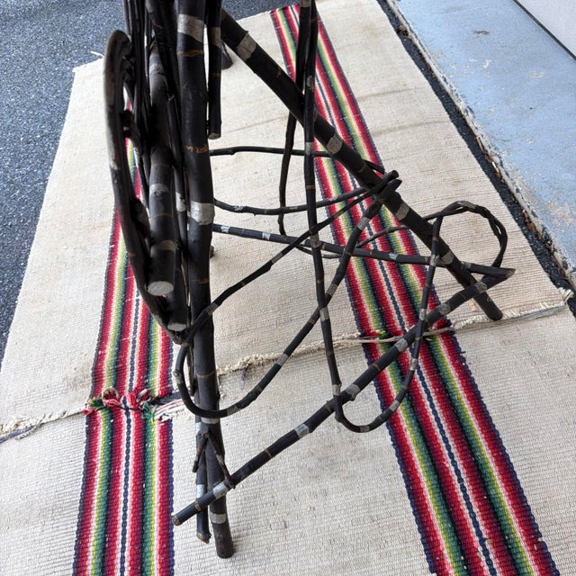Antique Adirondack Bentwood Twig Side Table With Heart Motif, Circa 1920s For Sale - Image 10 of 18