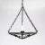Early 20th Century Flat Triangular Wrought Iron Gothic Revival 3-Light Chandelier For Sale In San Francisco - Image 6 of 11