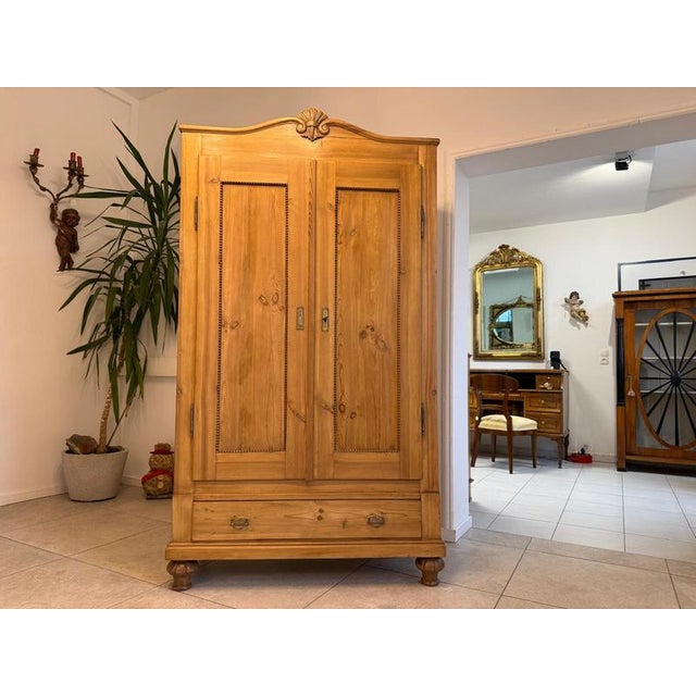 Original, rustic Biedermeier farmhouse cupboard/smoking cupboard from Tyrol. Dimensions: Height x Width x Depth 194 x 109...