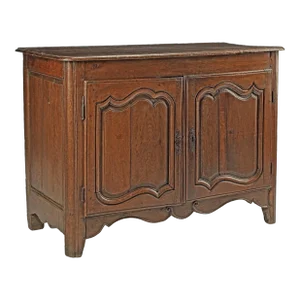 Antique French Provincial Louis XV Period Carved Oak Buffet Sideboard