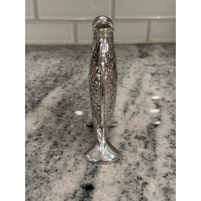 Vintage Christofle Deux Poissons Silver-Plated Fish Vase, After Émile Reiber For Sale - Image 10 of 17