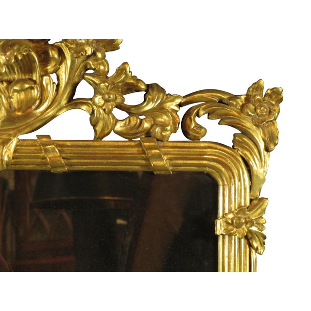 Louis XVI Style Gilt-Wood Mirror For Sale - Image 4 of 9