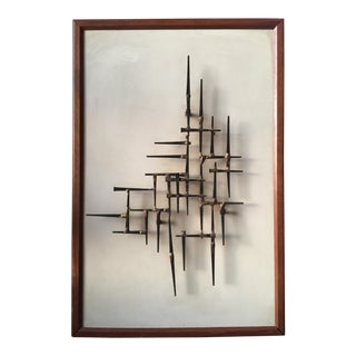 1970s Mid-Century Nailhead Wall Art For Sale