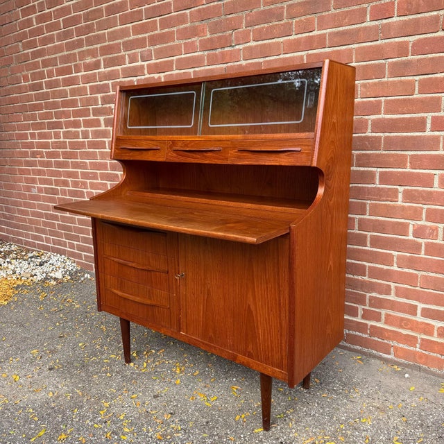 1960s Danish Modern Teak Secretary Desk Hutch by Sejling Skabe n.p. Nielsen, Attributed For Sale - Image 12 of 12