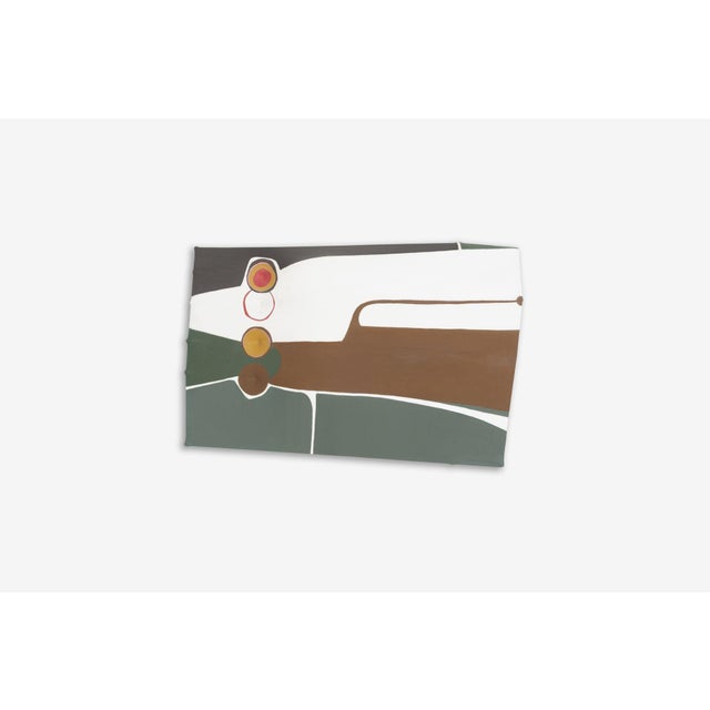 Florence Resnikoff "Olive Wheel Within" Wall Sculpture, Painted Acrylic Polymer Canvass stretched over wire frame....