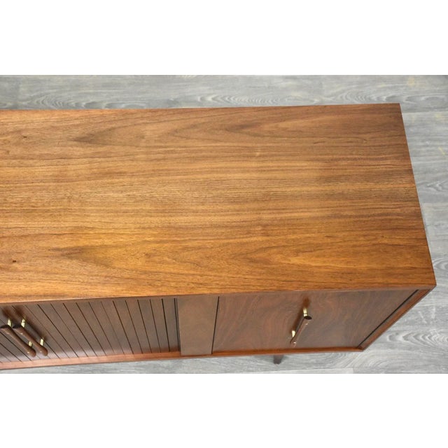 Mid Century Walnut Credenza For Sale In Boston - Image 6 of 9