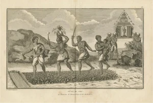 Poisson, Hindu Fire-Walking Ceremony in Honor of Dharma Raja, Engraving, 1806