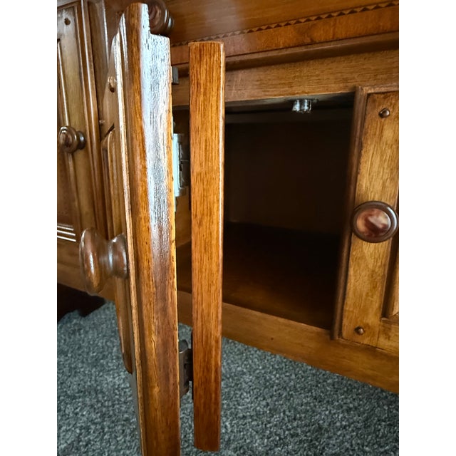 Alexander Julian Home Colours Burl Wood Sideboard With Brass Gallery Rail For Sale In Columbus - Image 6 of 9