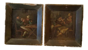 Early 19th Century Dutch Paintings - a Pair