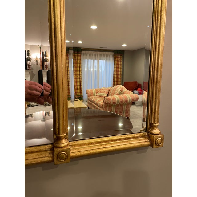 Friedman Brothers Large Traditional Gold Leaf Mirror For Sale - Image 9 of 12