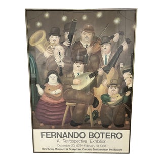 Fernando Botero Custom Framed a Retrospective Exhibition - Poster For Sale