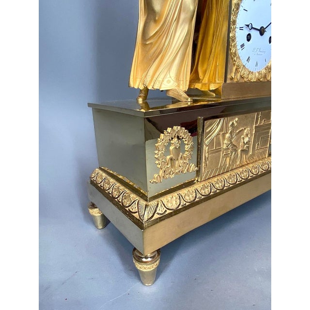 French Empire Era Gilt Bronze Clock: A Regal 19th Century Timepiece ...