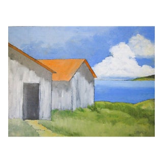 North Shore Cottages 18x24 Lynne French California Pacific Seascape Landscape For Sale