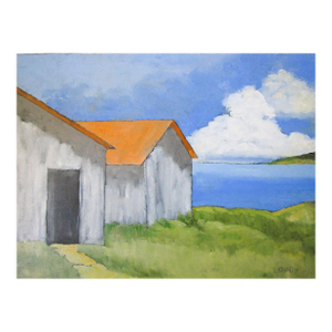 North Shore Cottages 18x24 Lynne French California Pacific Seascape Landscape