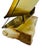 1970s Mid-Century Modern Brutalist Brass Sailboat Sculpture on Onyx Base by Yosi - 13" For Sale - Image 10 of 13
