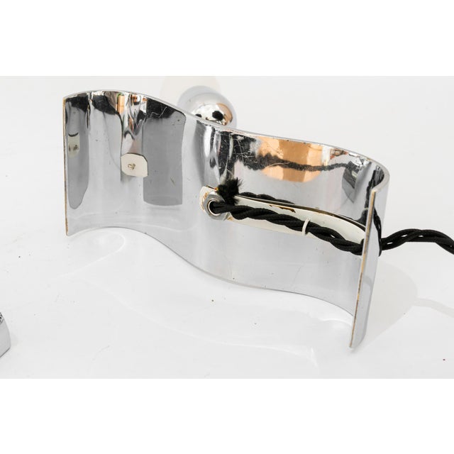 Vintage Art Deco Chrome Table Lamps, 1920s, Set of 2 For Sale - Image 4 of 16