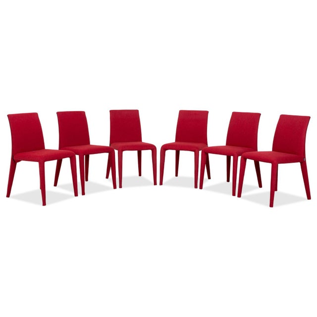 Vol Au Vent Dining Chairs in Burgundy Fabric from B&B Italia For Sale - Image 5 of 5