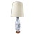 Vintage MCM Bitossi Table Lamp, Ceramic With Blue Leaves, Italy, 1950s For Sale