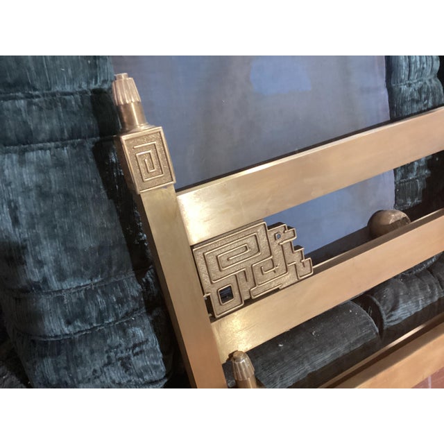Bronze and Brass Double Bed attributed to Frigerio Desio, Italy, 1970s For Sale - Image 8 of 14