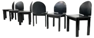Mid-Century Modern Chairs for Mobil Girgi, Italy, 1970s, Set of 6