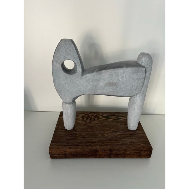 Abstract Marble Sheep Sculpture by Artist Scott Donadio For Sale - Image 4 of 4