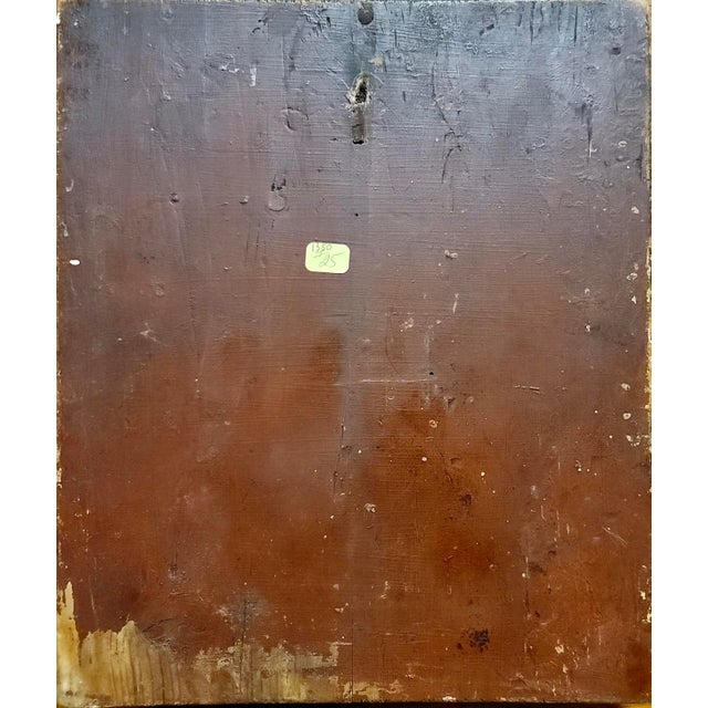 Blue 19th Century Russian Icon- Portrait of St. Nicholas -Oil Painting For Sale - Image 8 of 8