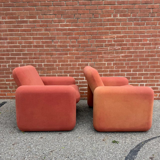 Mid 20th Century Pair of Herman Miller Wilkes “Chiclet” Lounge Chairs by Ray Wilkes 1970s For Sale - Image 5 of 11