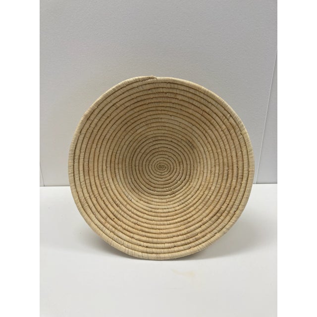 Contemporary Fruit Bowl Sisal Pedestal Basket Handwoven For Sale - Image 3 of 6