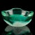Vintage Seguso Murano 1952 Green Incalmo Rim White Merletto Ribbons Italian Art Glass Decorative Bowl For Sale In Orlando - Image 6 of 8