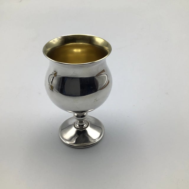 Vintage Sheridan Silver Plated Aperitif/Port Miniature Goblets-Set of 4 For Sale In Sacramento - Image 6 of 11