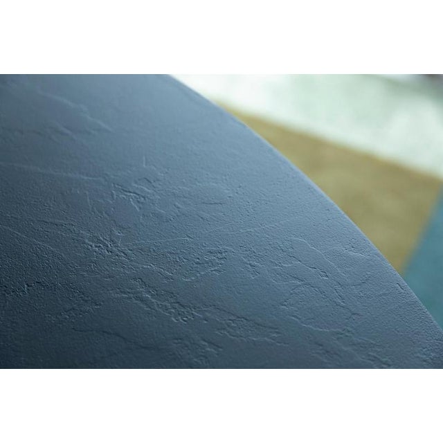 Not Yet Made - Made To Order Stone Dark Brown Lama 1600 Round Table with Steel Frame by Disain1971 For Sale - Image 5 of 7