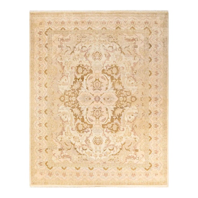 Vintage Moroccan Hand Knotted Wool Area Rug, Ivory - 8'0" X 9'10" For Sale - Image 9 of 9