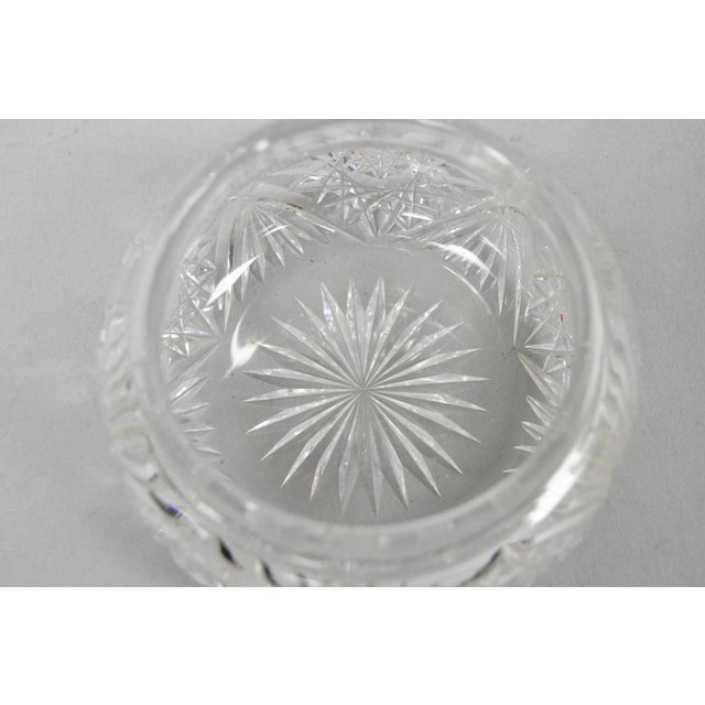 Silver Antique Victorian Sterling Silver Crystal Glass Vanity Hair Receiver "N" Mono For Sale - Image 8 of 14