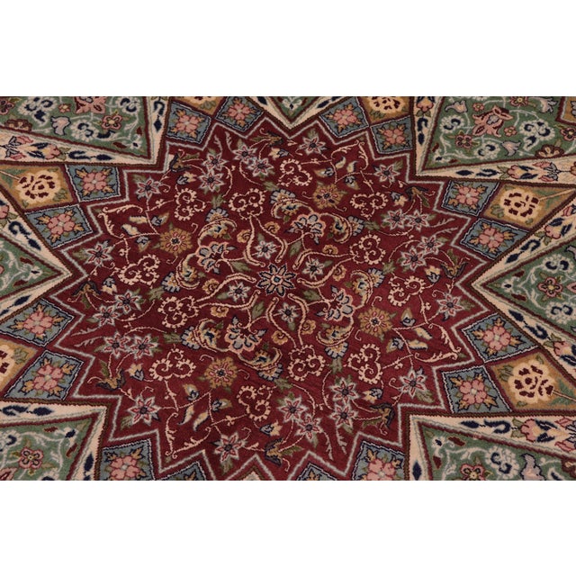 Shabby Chic Abstract Mughal Art 1990's Pak-Persian Brown/Multi Wool Rug - 9'1'' X 11'0'' For Sale - Image 3 of 9