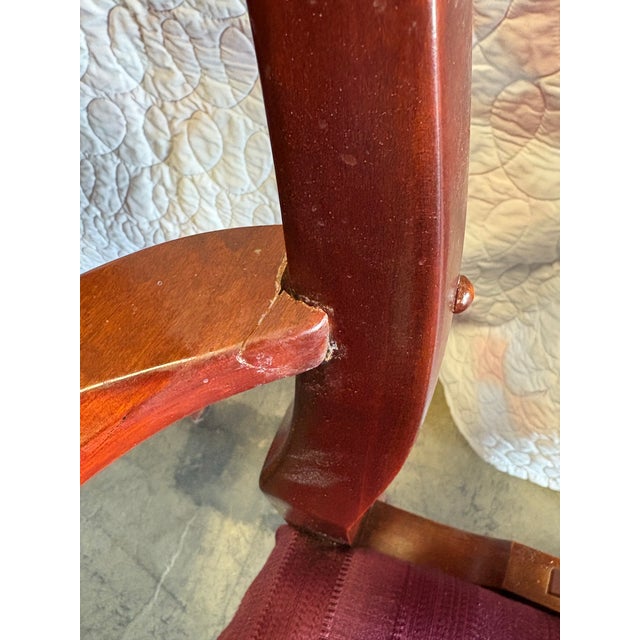 1990s Queen Anne Solid Cherry Dining Chairs by Cresent Furniture – Nashville, Tn For Sale - Image 10 of 10